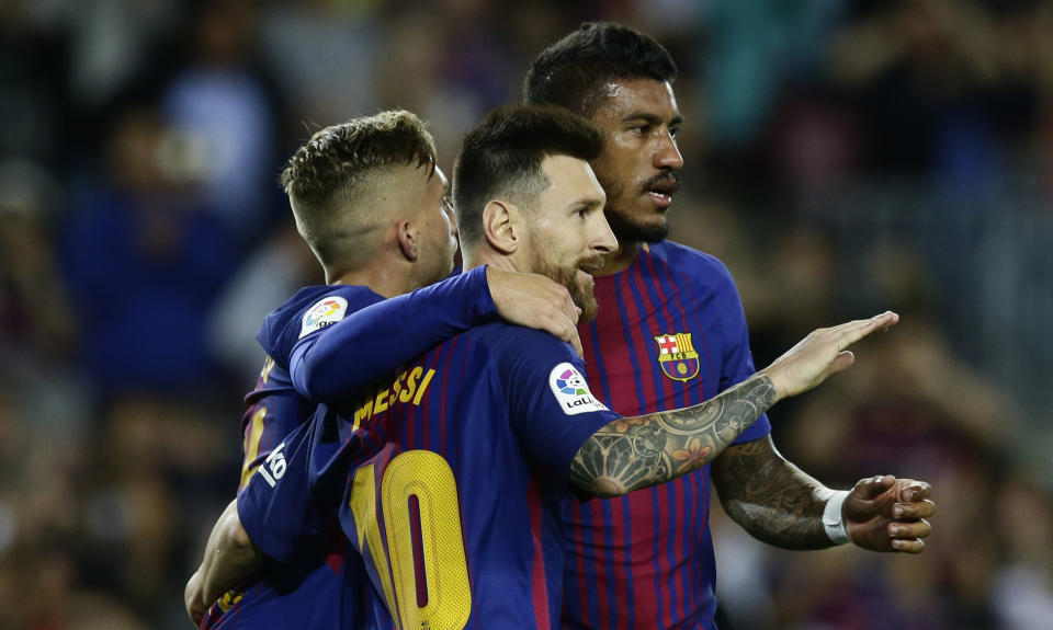 Lionel Messi was incredible once again against Eibar. If Barcelona needs that from him every match, it could be an issue. (AP)