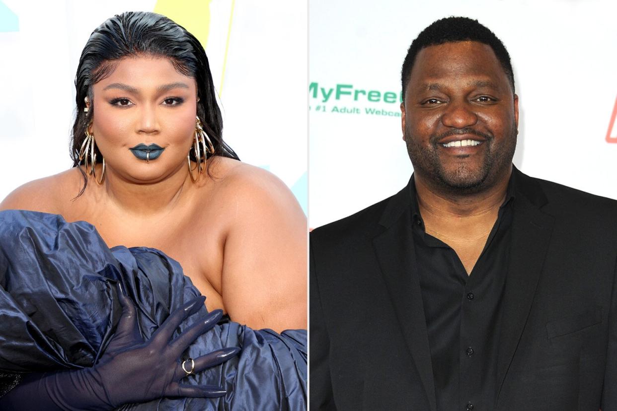 Lizzo attends the 2022 MTV VMAs; Aries Spears attends the 2018 Adult Video News Awards
