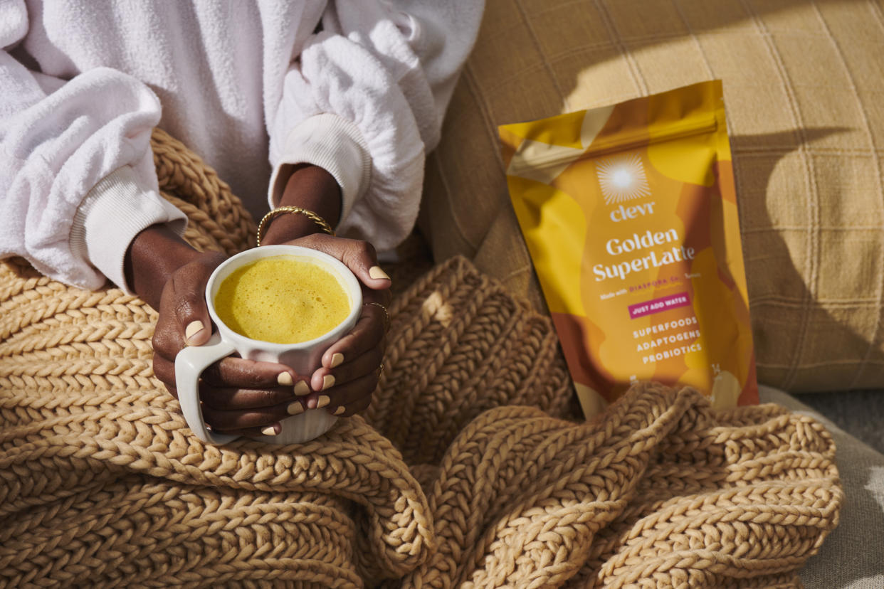 Clevr Blends's Superfood lattes have just been added to Oprah's Favorite Things, and they're celebrating with a sale. Image courtesy of Clevr Blends.