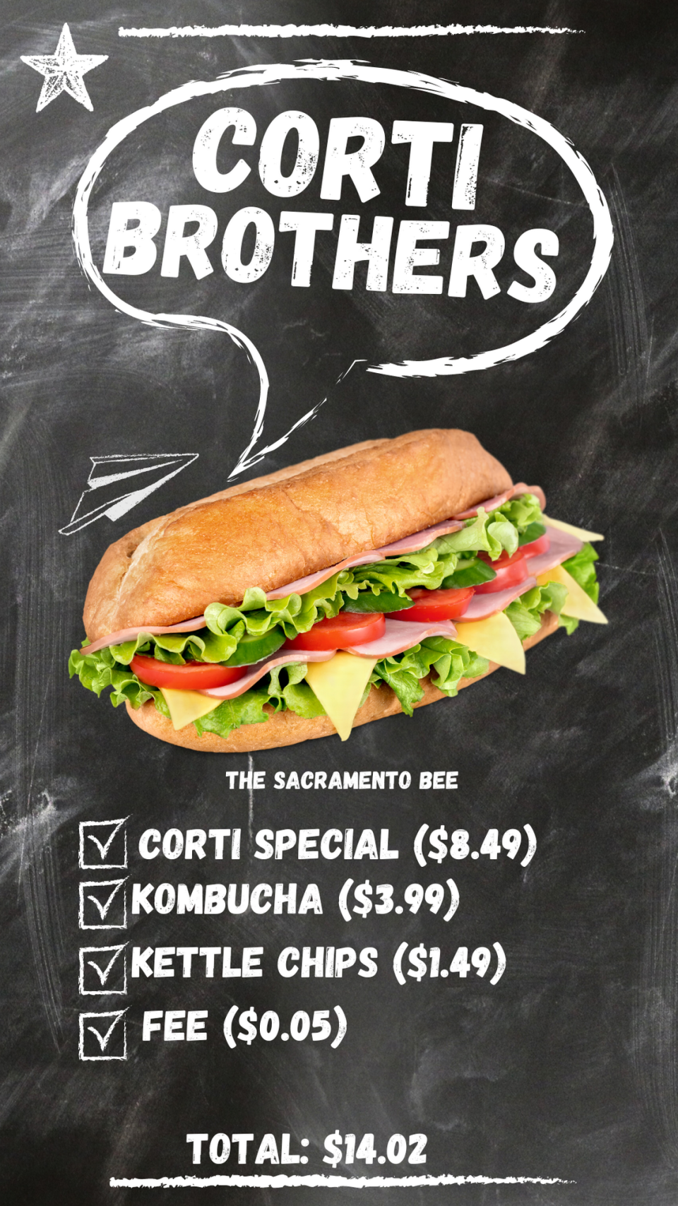 Service journalism reporter Brianna Taylor visits Corti Brothers at 5810 Folsom Blvd., Sacramento on May 13, 2023, with $25. She spends a little more than half her budget on a sandwich, a bag of chips and a drink.