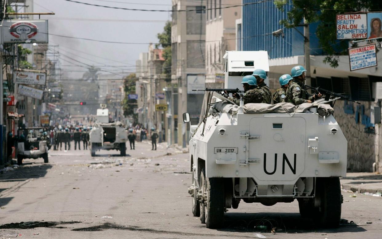 UN peacekeepers on patrol in Haiti where there have been numerous allegations of abuse - Eduardo Munoz/Reuters