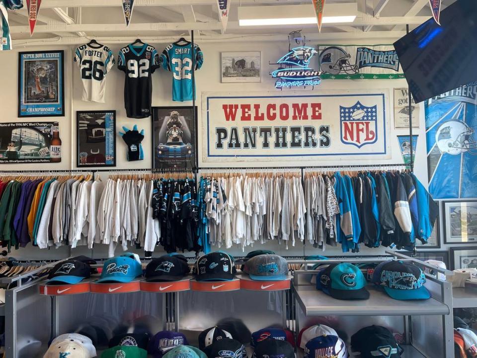 Old News carries a variety of Carolina Panthers merch. Locker Room