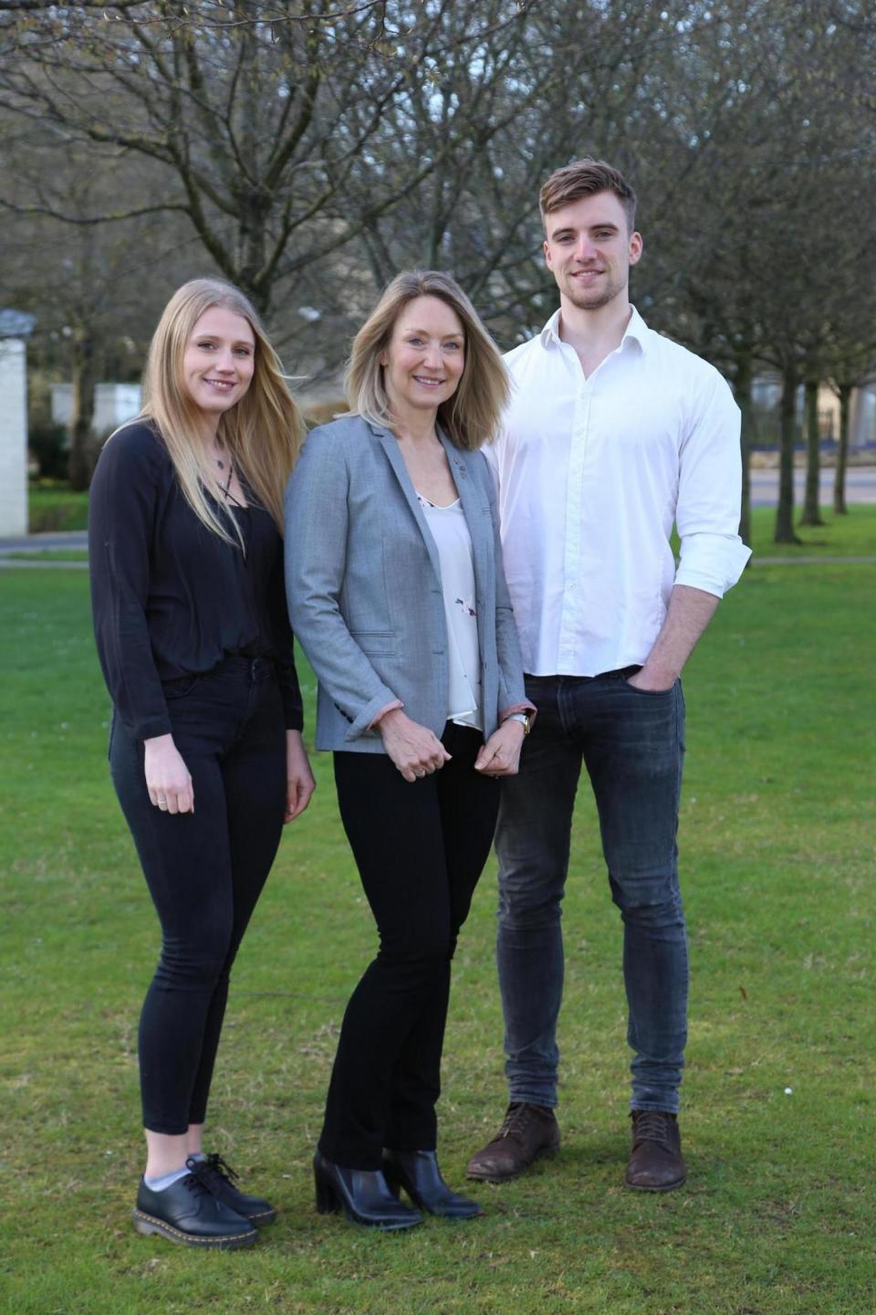 Website boss: Sophie Cornish with her children Honor and Ollie. (John Lawrence )