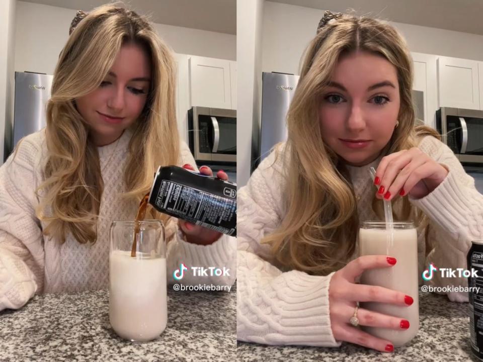 Drinking pilk on TikTok