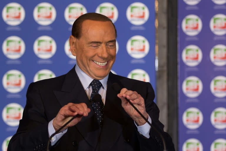 Silvio Berlusconi seen here last month during the Forza Italia party's convention
