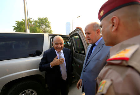 FILE PHOTO:Iraq's Prime Minister Adel Abdul Mahdi arrives for the opening of Baghdad International Fair in Baghdad, Iraq, November 10, 2018. REUTERS/Thaier al-Sudani/File Photo