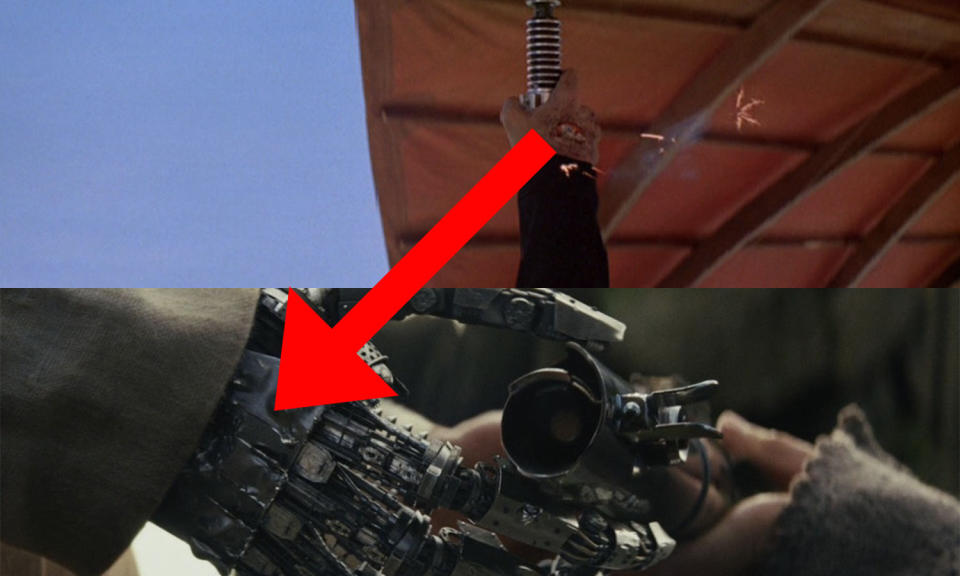 Amazing movie details: Luke’s hand in ‘Star Wars: The Last Jedi’ (2017)