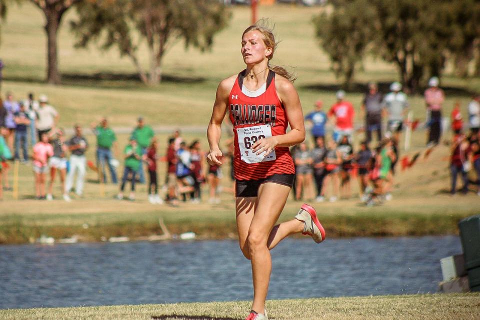 Ballinger High School's Addison Martin competes at the Region I-3A Cross Country Championships Oct. 25, 2021, at Lubbock's Mae Simmons Park. Martin finished 10th Friday, Nov. 5, 2021, at the UIL State Cross Country Championships at Old Settlers Park in Round Rock.