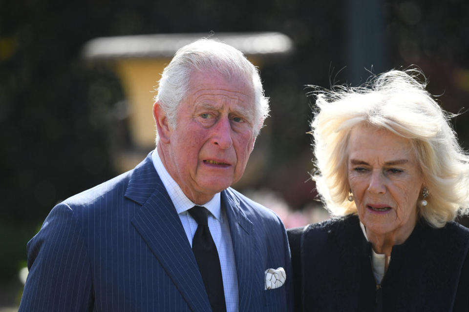 Prince Charles and Camilla's visit to Prince Philip's memorial