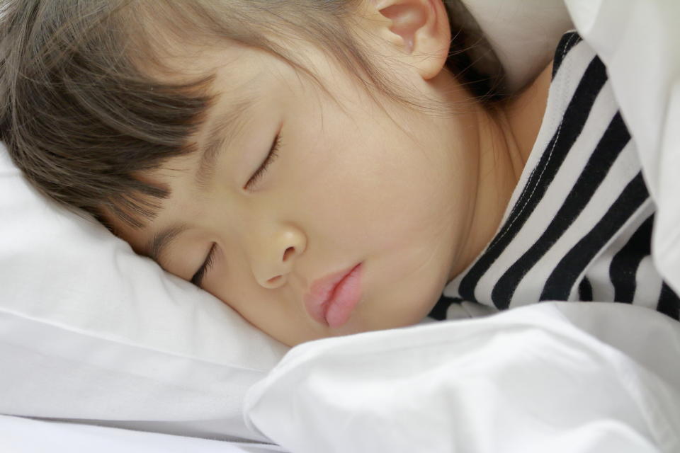 sleeping Japanese girl (4 years old)