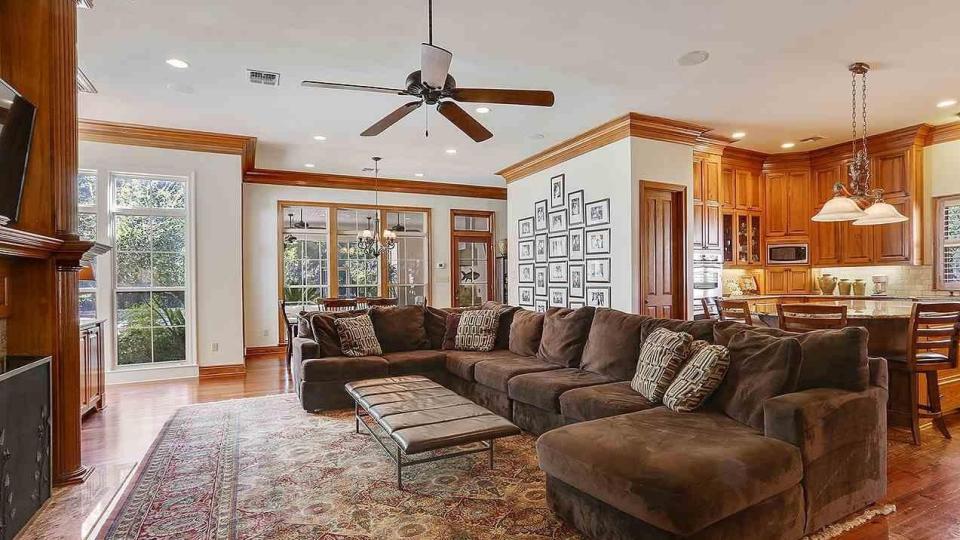 Family room and kitchen