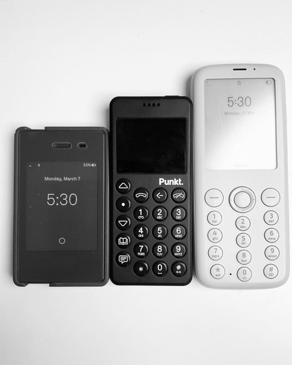 These are some of the "dumb phones'' Jose Briones has tried as moderator of Subreddit rDumbphones