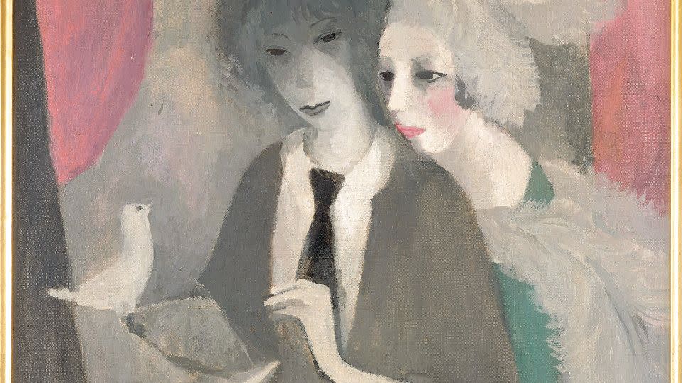 "Women with Dove," from 1919. - Jacques Faujour/Fondation Foujita/Artists Rights Society, New York/ADAGP, Paris/Courtesy Barnes Foundation