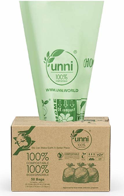 These compostable bags are made entirely out of biodegradable materials. <strong><a href="https://www.amazon.com/gp/product/B013XRVNJS/ref=as_li_tl?thehuffingtop-20" target="_blank" rel="noopener noreferrer">Find them&nbsp;on for $16 on Amazon.</a></strong>
