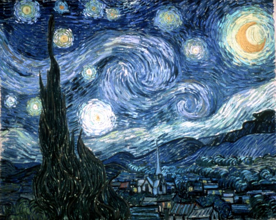 "The Starry Night" by Vincent van Gogh on loan from the Museum of Modern Art in New York to the High Museum of Art in Atlanta in 2000.