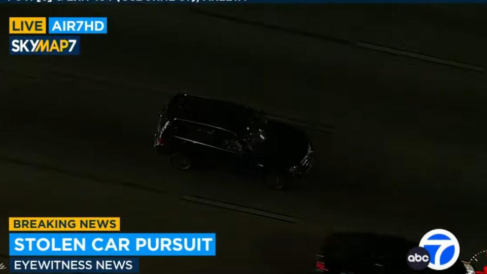 Blackout Mercedes Leads Police On High-Speed Chase