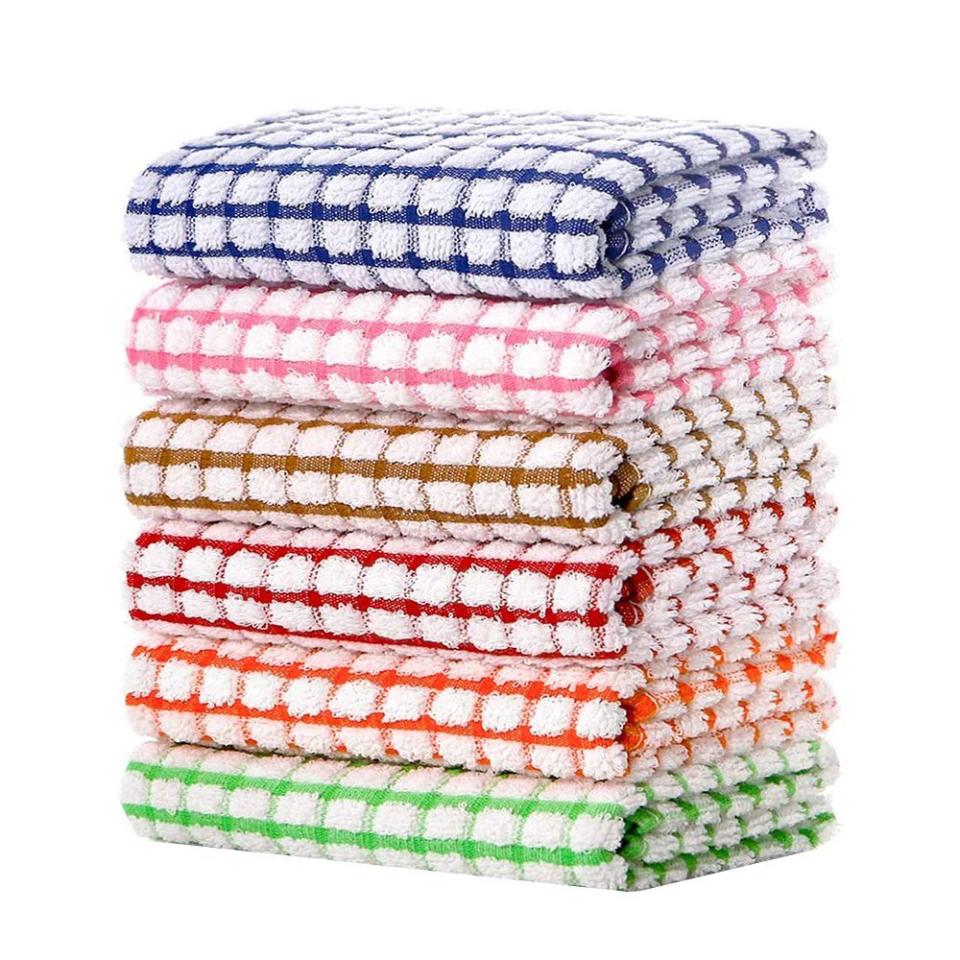 8) LAZI Kitchen Dish Towels (6-Pack)