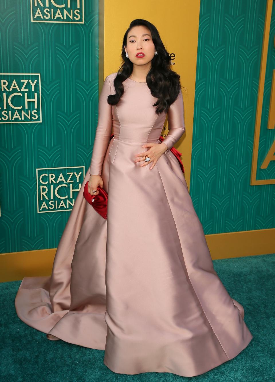 The actress and rapper attends the premiere of "Crazy Rich Asians" in Hollywood on Aug. 7