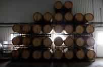 Casks of cider are left to ferment and mature in oak casks for Signature Reserve Speciale Ice Cider at Domaine Pinnacle in Frelighsburg, Quebec, December 12, 2013. REUTERS/Christinne Muschi (CANADA - Tags: SOCIETY)