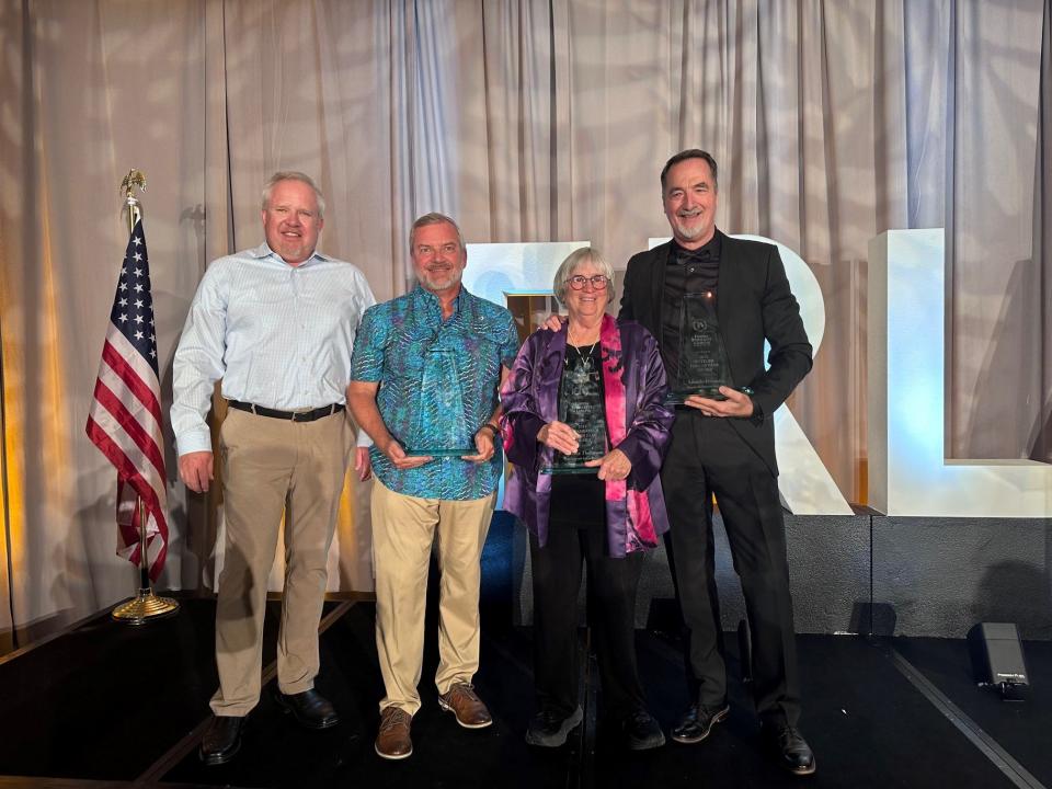 Ed Cherry and Gary Nissen, US Foods; Laurilee Thompson, Dixie Crossroads; and Eduardo Fernandez, Margaritaville Hollywood Beach Resort recently were named Hospitality Stars of the Industry Hall of Fame by the Florida Restaurant and Lodging Association.