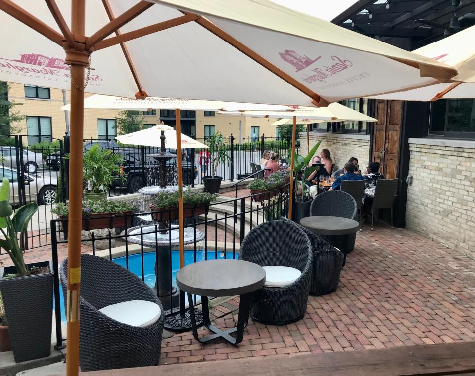 The patio at 1758 N. Water St., where a fountain is the centerpiece, is open again. Tauro Cocina, a Mexican-Italian restaurant, opened in June in the building that formerly housed Trocadero and Di Moda Pizza.