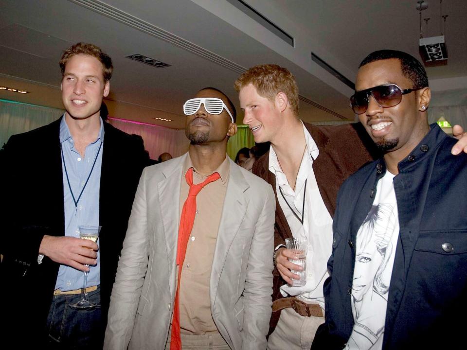 kanye west diddy prince harry prince william