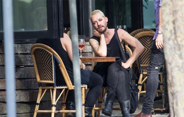 They shared a bottle of rosé at Pink Salt. Photo: Dimex