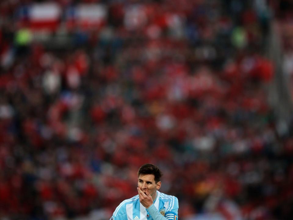 Messi for Argentina at the 2015 Copa América.