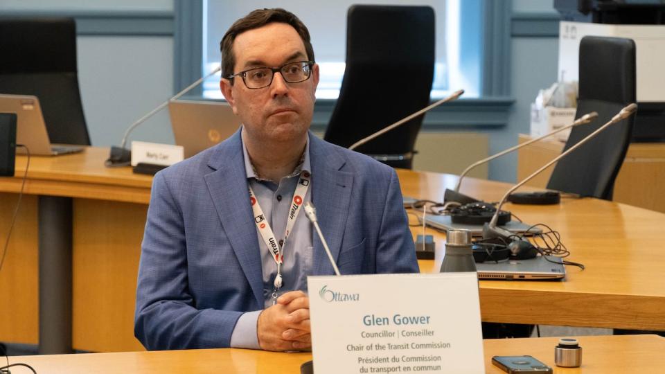 Glen Gower, councillor for Stittsville, photographed at a transit committee meeting on June 29, 2023.