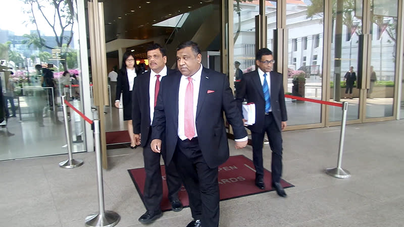 Sashi Nathan among the three lawyers representing accused Iskandar Rahmat in the Kovan double murder trial.