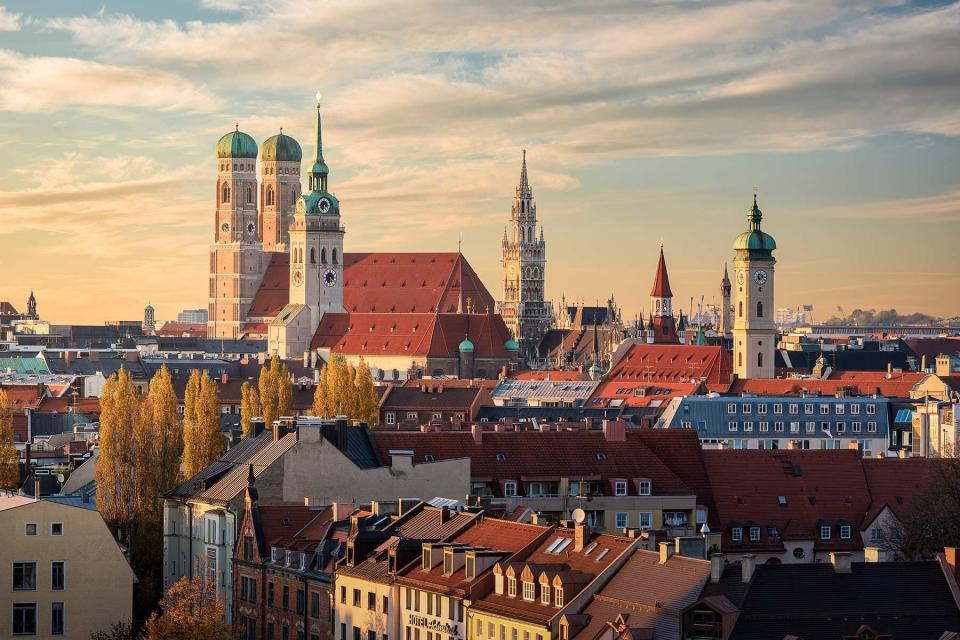 Cityscape of historical center, Munich, Bavaria, Germany