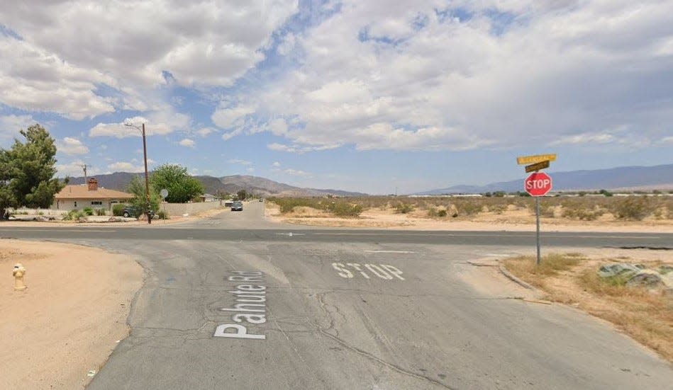 The intersection of Central Road and Pahute Avenue in Apple Valley.