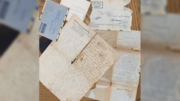 Letters to Ernst Alexander, the author's great-grandfather, from his father Georg Alexander and Nobel laureate Georg von Hevesy. (Photo: Courtesy of Ella Genevieve Alexander)