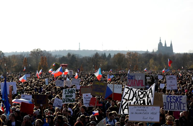 Anti-government protest rally in Prague