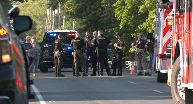 Emergency first responders on scene at a fatal hit and run crash Saturday evening. (WLNS)