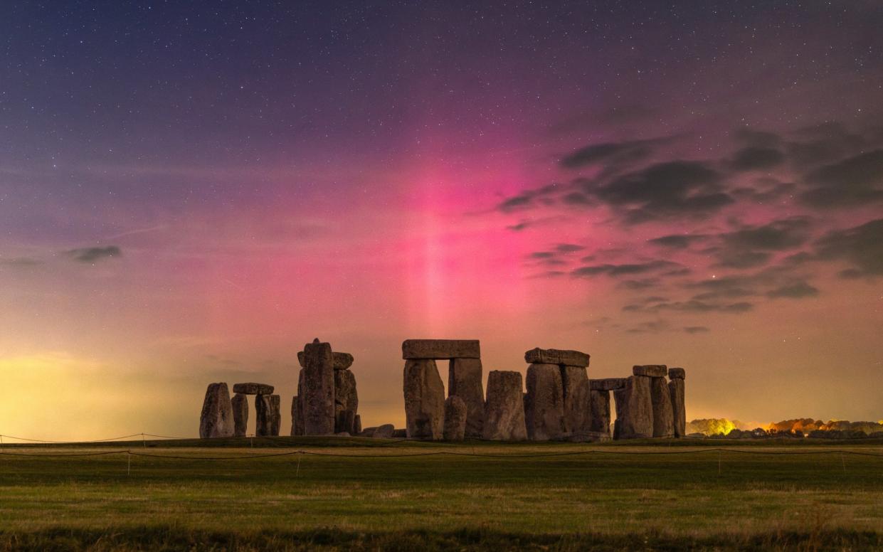 The Northern Lights over Stonehenge in August