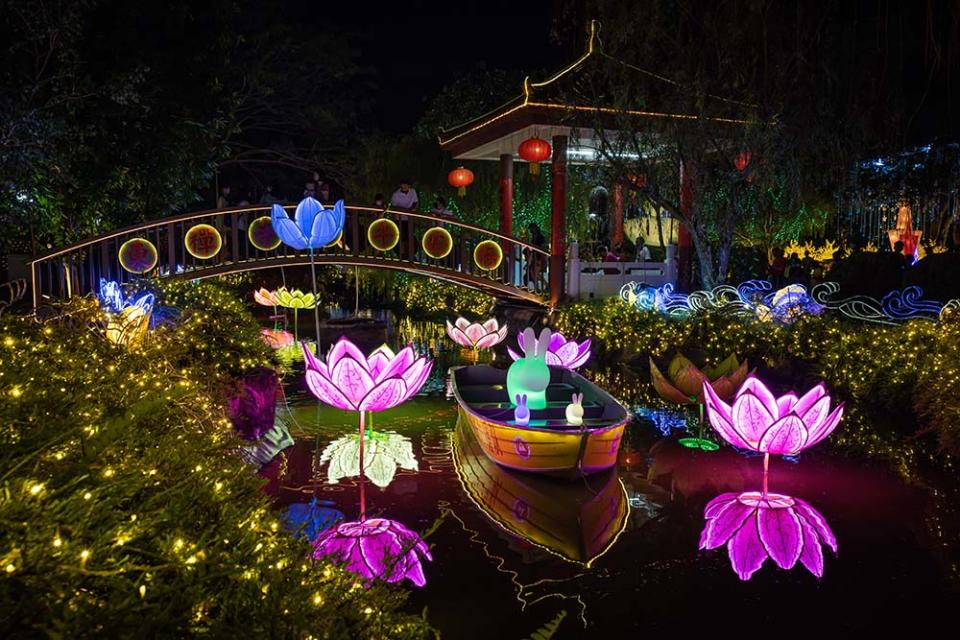 佛光山東禪寺的元宵燈會（Photo by Annice Lyn, Image Source : Getty Editorial）