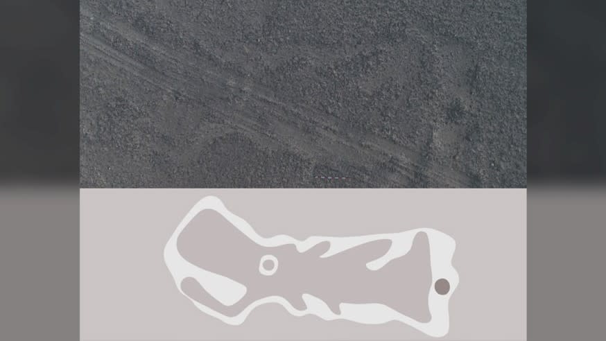 The first Nasca geoglyphs were rediscovered by Peruvian aircraft pilots in the 1920s; now more than 350 have been found, including this one of a fish.