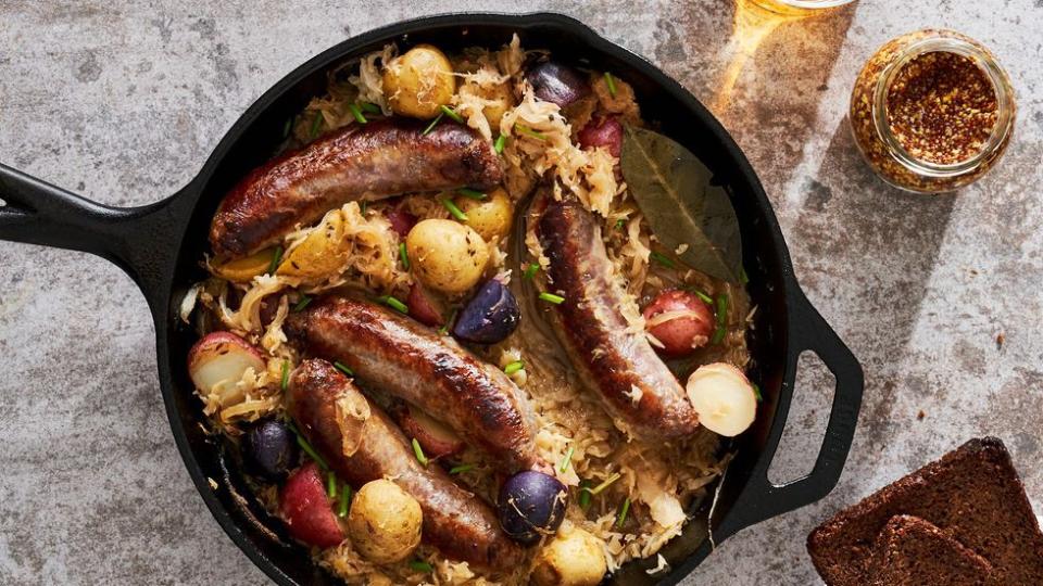 sausages and sauerkraut