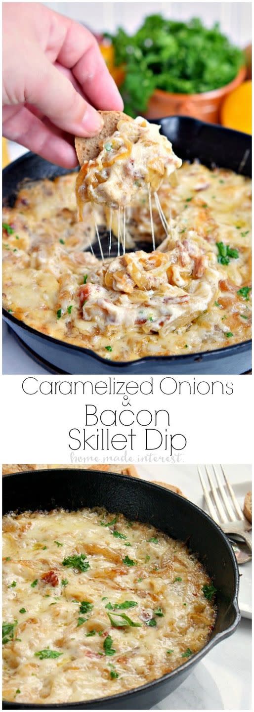 Caramelized Onion and Bacon Skillet Dip