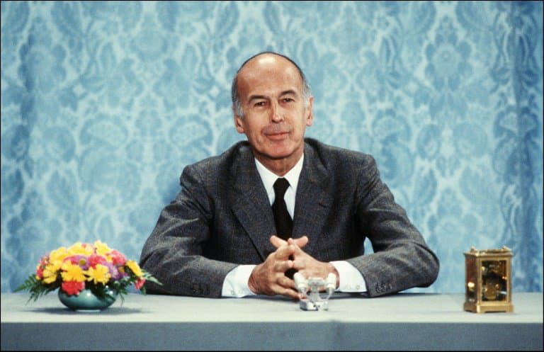 Valéry Giscard d'Estaing répond aux questions des journalistes lors d'une conférence de presse, le 26 juin 1980 à l'Elysée à Paris - - © 2019 AFP