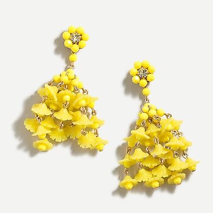 J.Crew Floating Flowers Tassel Earrings