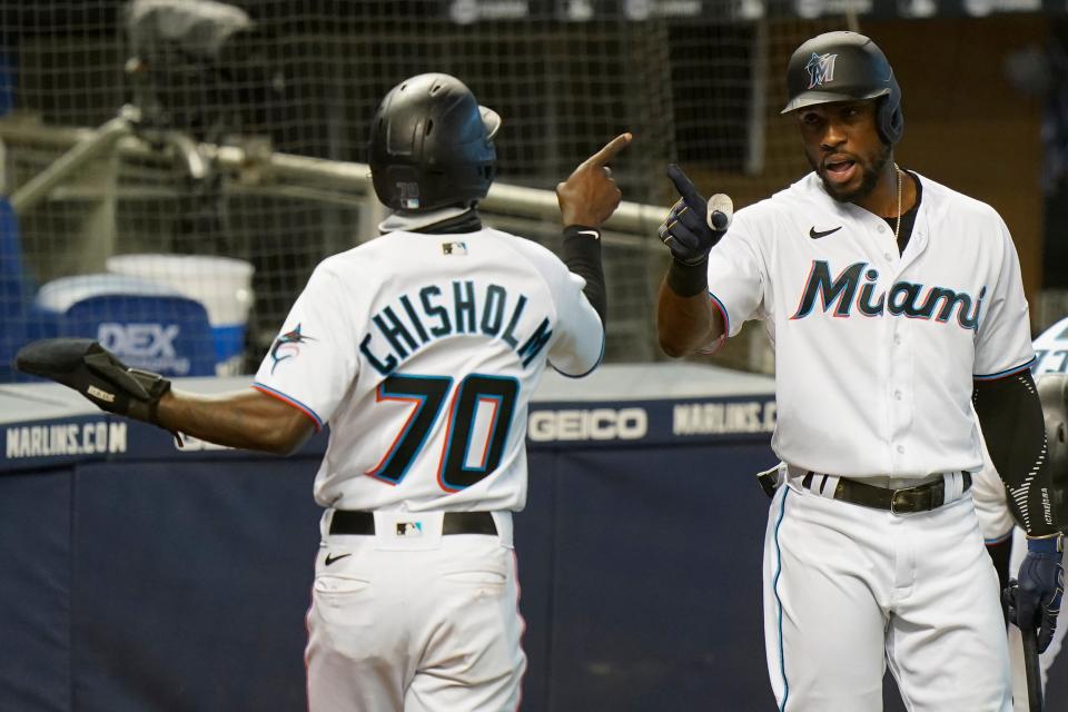 Former Diamondbacks  Jazz Chisholm (70) and Starling Marte have been chosen to play in the 2022 MLB All-Star Game.