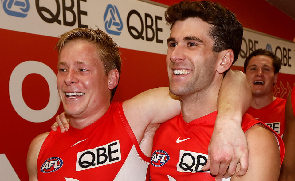 Isaac Heeney and Robbie Fox.