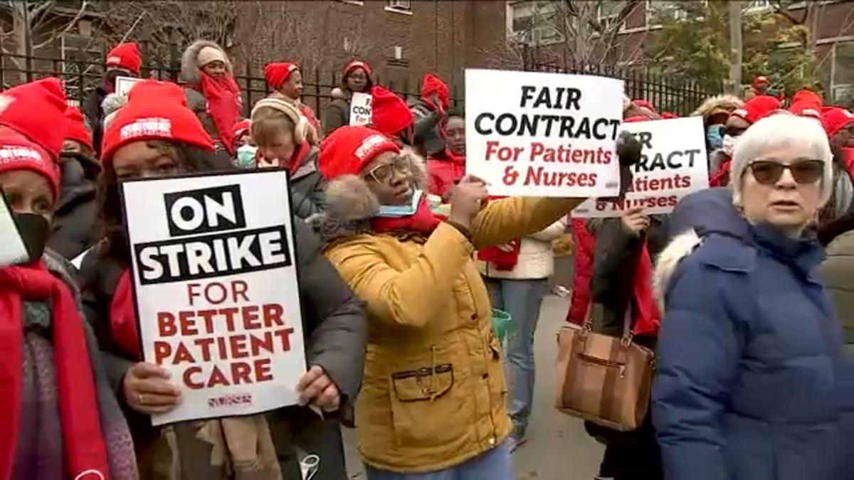 NYC nurses strike to continue into 3rd day for 2 hospitals