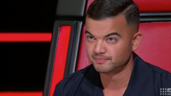 Guy Sebastian pictured on The Voice