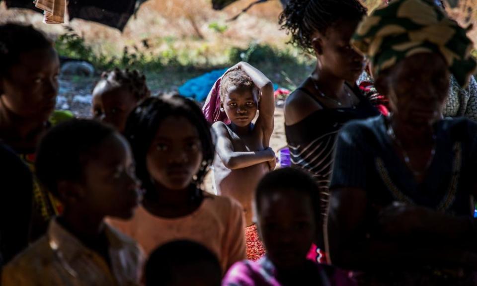 Children were among those fleeing the armed attacks in Cabo Delgado.