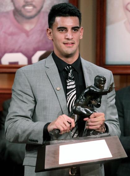 Heisman winner Marcus Mariota from Oregon could be the No. 1 pick in the draft. (AP)