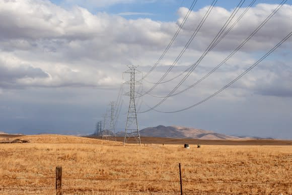 Power lines in California.