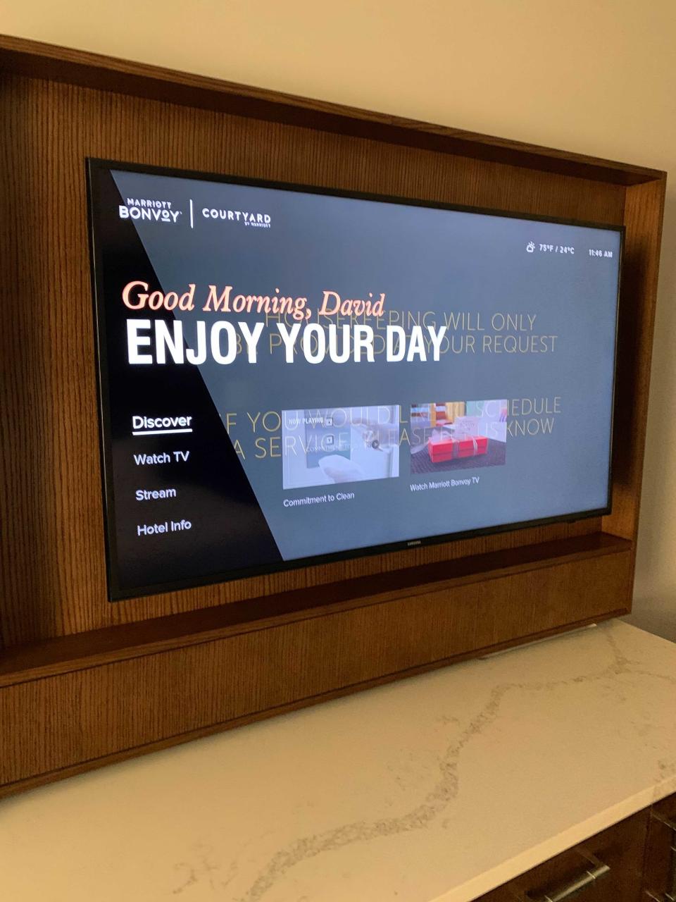 I loved this personal greeting from the Marriott hotel in Washington. The Hyatt I stayed at offered a similar one.